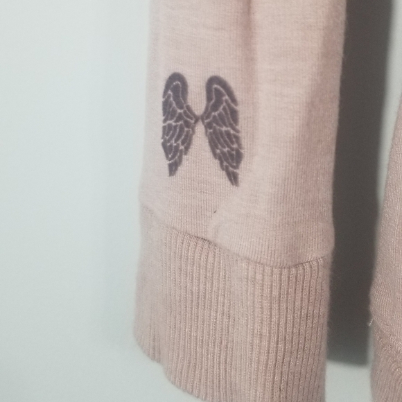 Victoria's Secret Oversized Size S Loungewear Sweater. Angel Wings on Sleeve. - Picture 3 of 5